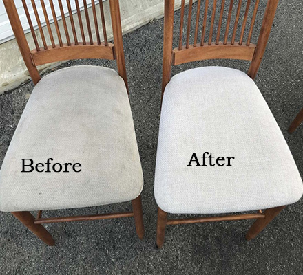 Upholstery Cleaning before after